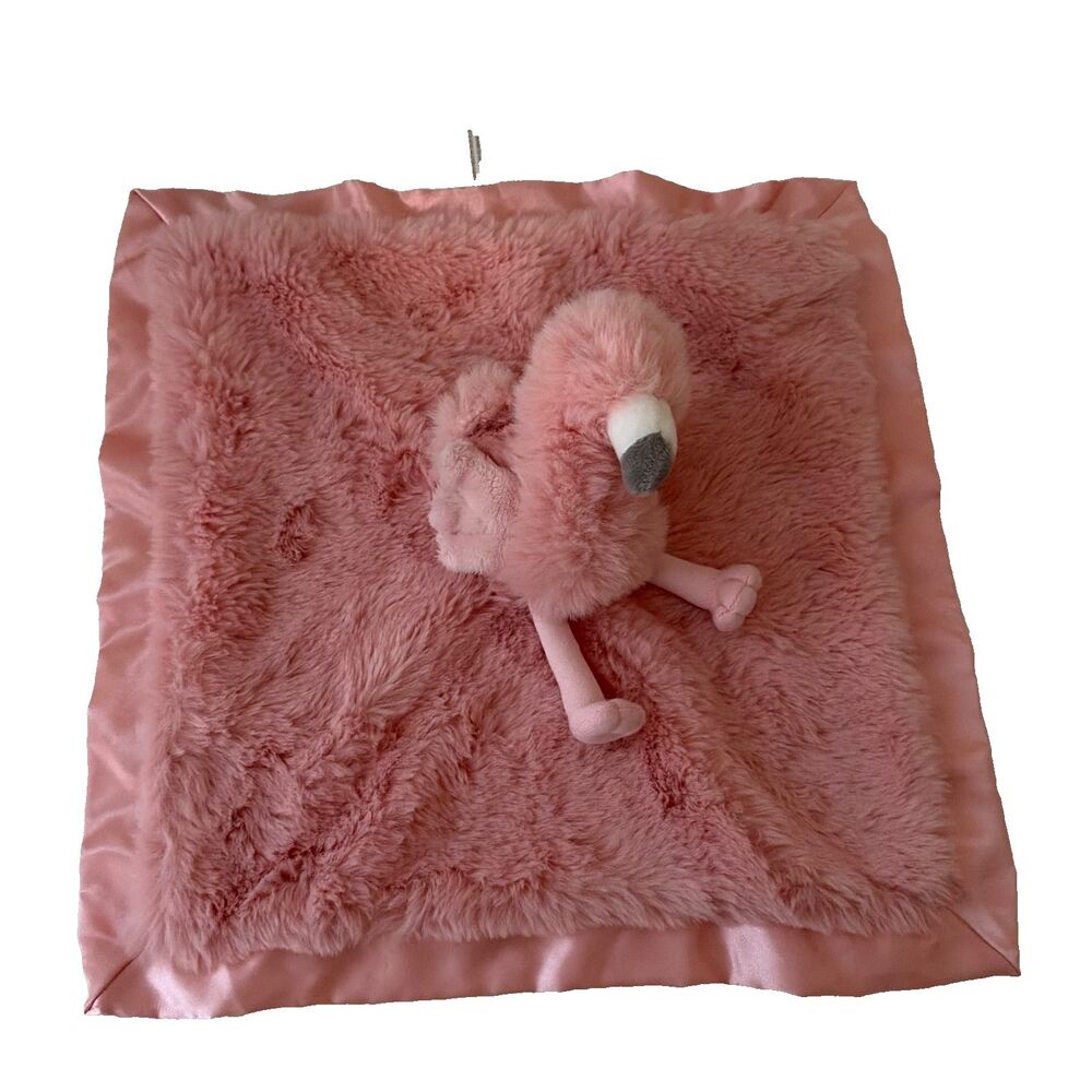 Cloud Island Flamingo Plush Lovey Blanket Baby Pink Soft 12"
